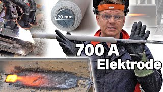 700 Ampere Elektrode Schweißen  Lebensgefährlich [upl. by Eilzel]