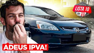 Oportunidade 10 CARROS que NÃO PAGAM MAIS IPVA [upl. by Thgiwd32]