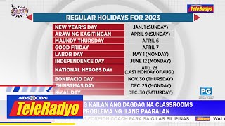 Malacañang inilabas na ang listahan ng holidays para sa 2023  Sakto 24 Aug 2022 [upl. by Ettore788]