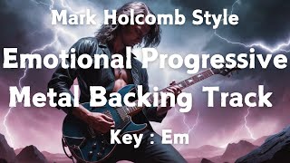 Emotional Progressive Metal Guitar Backing Track in Em  Mark Holcomb Style [upl. by Bigner]