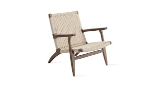 CH25 Style Easy Chair  Walnut  Natural Cord  Inspired By Hans J Wegner [upl. by Mckenzie]