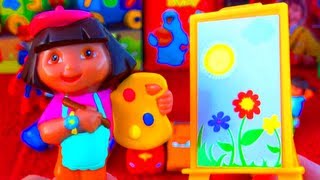 Dora The Explorer Surprise Egg Unboxing Artist Dora Toy with Painting Kit FisherPrice Nickelodeon [upl. by Luo]