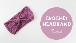 How To Crochet Cute And Easy Baby Headband  Croby Patterns [upl. by Eramat]