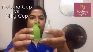 Silkycup Vs MeLuna Comparison Review menstrualcup [upl. by Aicilev]