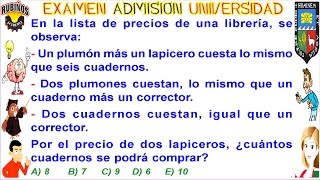 EXAMEN AGRARIA RAZONAMIENTO MATEMÁTICO RESUELTA SOLUCIONARIO DEL EXAMEN ADMISIÓN UNIVERSIDAD MOLINA [upl. by Orson976]