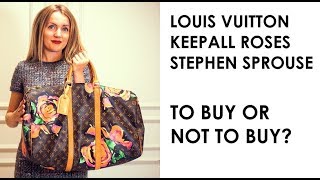 Louis Vuitton Keepall Roses Stephen Sprouse Limited Edition Bag Review [upl. by Annaigroeg]