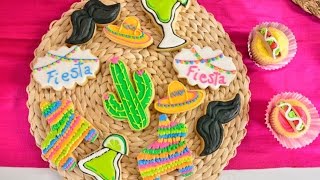 Cómo Decorar Galletas para Fiesta Mexicana  5 de Mayo  Royal Icing [upl. by Driscoll]