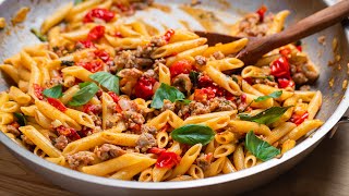 Easy Sausage Cherry Tomato Pasta [upl. by Ainevuol134]