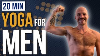 Yoga for Men  20Minute Beginner Workout Build Strength Mobility amp Flexibility [upl. by Pomona]