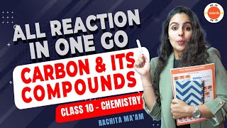 All Reaction of Carbon and Its Compounds Class 10 CBSE 10th Science Chemistry Chapter4 Reactions [upl. by Nonez]