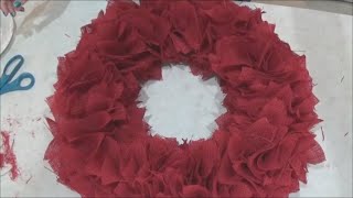 Red Burlap Wreath [upl. by Leal]