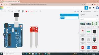 Water sensor with Arduino in Tinkercad  Circuit  Code  Arduino programming in Hindi [upl. by Nuhsed]