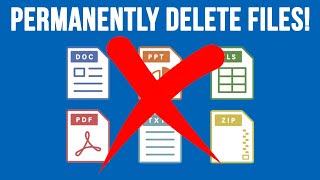 How to Permanently Delete Files so They are Unrecoverable [upl. by Audsley]