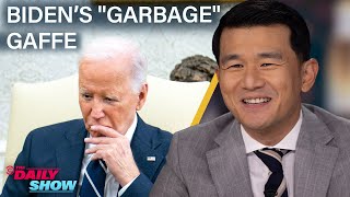 Trump amp the GOP Pounce on Bidens quotGarbagequot Gaffe  The Daily Show [upl. by Bunce]