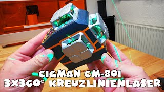 Cigman CM801 3x360° Kreuzlinienlaser 50m [upl. by Fortuna]