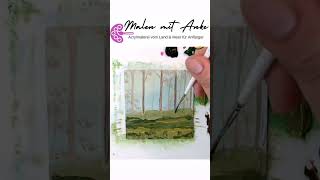 Wie malt man einfach Nebel Landschaft im Nebel malen mit Acryl für Anfänger  Malvideo verfügbar [upl. by Riamo]