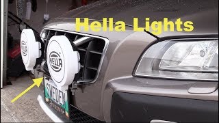 Hella 700FF Auxiliary lights installation on Volvo XC70 [upl. by Marella676]