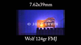 HD Slow motion 762x39mm Wolf 124gr FMJ [upl. by Arikehs]