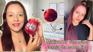 MÁSCARA MATIZADORA VERMELHO CEREJA DA SALON LINE  Testei ela pela primeira vez nesse vídeo 😍 [upl. by Noeled]