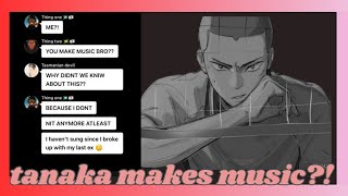 Tanaka makes music  in the studio pt 3  haikyuu text  haikyuu gc chaos  clay heart  raeusi [upl. by Nos]