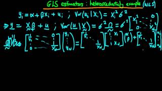 GLS  example in matrix form [upl. by Gabrielson691]