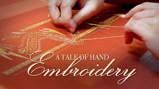 The Delicate Work of Hand Embroidery  A Sewing Process [upl. by Anaib]