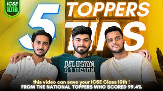 5 Toppers Tips for ICSE Class 10th   Strategy to Score 98 in ICSE Class 10   ICSE 2025 [upl. by Arrim]