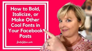 How to Bold Text on Facebook  Short and Sweet [upl. by Amrak]