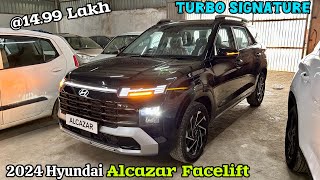 New Hyundai Alcazar Signature Turbo DCT 😳 New Alcazar Facelift 2024 [upl. by Clein]