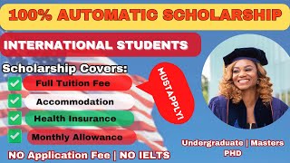 Fully Funded and Automatic Scholarship in the USA  Study Abroad  International Students [upl. by Yebot]