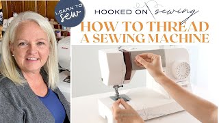 How to Thread a Sewing Machine  the UPPER thread  Learn to Sew  Sewing for Beginners  Janome [upl. by Damick]