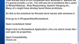 RocketDock Loading problem after restart on Window 8 [upl. by Rekyr636]