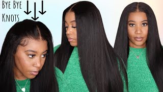 BYE BYE KNOTS BEGINNER FRIENDLY APPROVED ✅  7x5 YAKI STRAIGHT CLOSURE WIG  FTNADULA HAIR [upl. by Mak804]