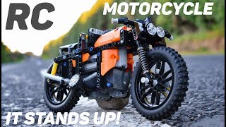 MOC Fast Lego Technic RC Motorcycle  It Really Works and Stands Up  30kmh with BuWizz 20 [upl. by Sandstrom]