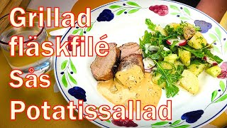 Grillad fläskfilé potatissallad amp majonnässås [upl. by Vally]