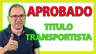 ✅ APRUEBA el TITULO de TRANSPORTISTA ✅ [upl. by Tirrej]