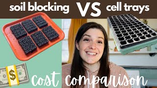 Soil blocking VS cell trays   REAL cost comparison and considerations for seed starting [upl. by Lebana816]