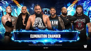 Elimination chamber match for deciding tribal cheif WWE 2k24 match [upl. by Enovahs929]