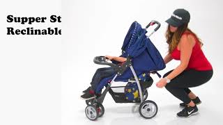 Costway 3 Color Foldable Baby Kids Travel Stroller BB4473BL [upl. by Zara121]