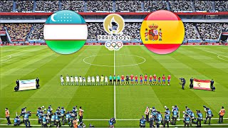 UZBEKISTAN vs SPAIN  PARIS OLYMPICS 2024 [upl. by Anirhtak]