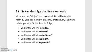 Fråga om verb i klassrummet [upl. by Ryann]