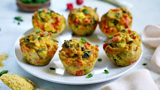 Savory Vegetable Muffins Vegan And GlutenFree [upl. by Nawuj]