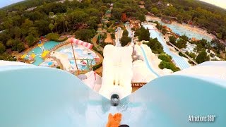 4K Summit Plummet  Tallest Freefall Body Water Slide  Disneys Blizzard Beach Water Park [upl. by Eremaj]