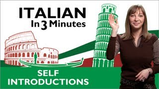 Learn Italian  Italian Self Introductions [upl. by Scheider255]