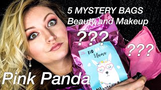 Unboxing 5 Pink Panda Mystery Bags VIOLETICIOUS [upl. by Dorn]