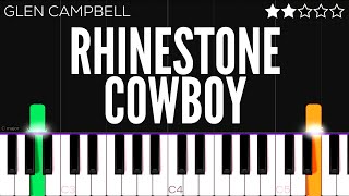 Glen Campbell  Rhinestone Cowboy  EASY Piano Tutorial [upl. by Brand]