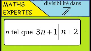 Divisibilité dans Z  Maths expertes  Trouver n pour que 3n1 divise n2 [upl. by Eelatan]