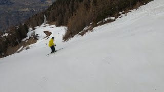 HELP  ACCIDENTALLY SKIING BLACK run Ecureuils 🎿 🏂 ⛰️ Les Arcs  Feb 2023 [upl. by Nifled]