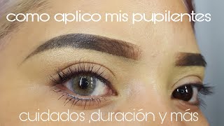 como poner pupilentes cuidados y duración jessi makeup [upl. by Nolyaw]