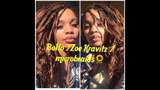 BohoZoe KravitzMicro Braids on Short Hair [upl. by Annayek479]